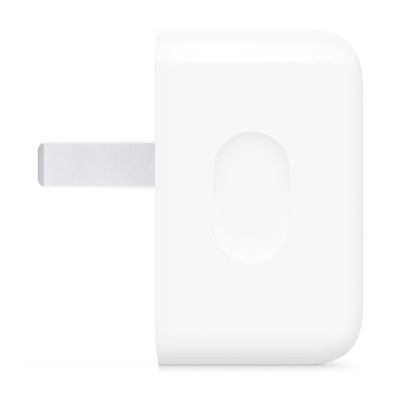 White wireless charging adapter on a white background