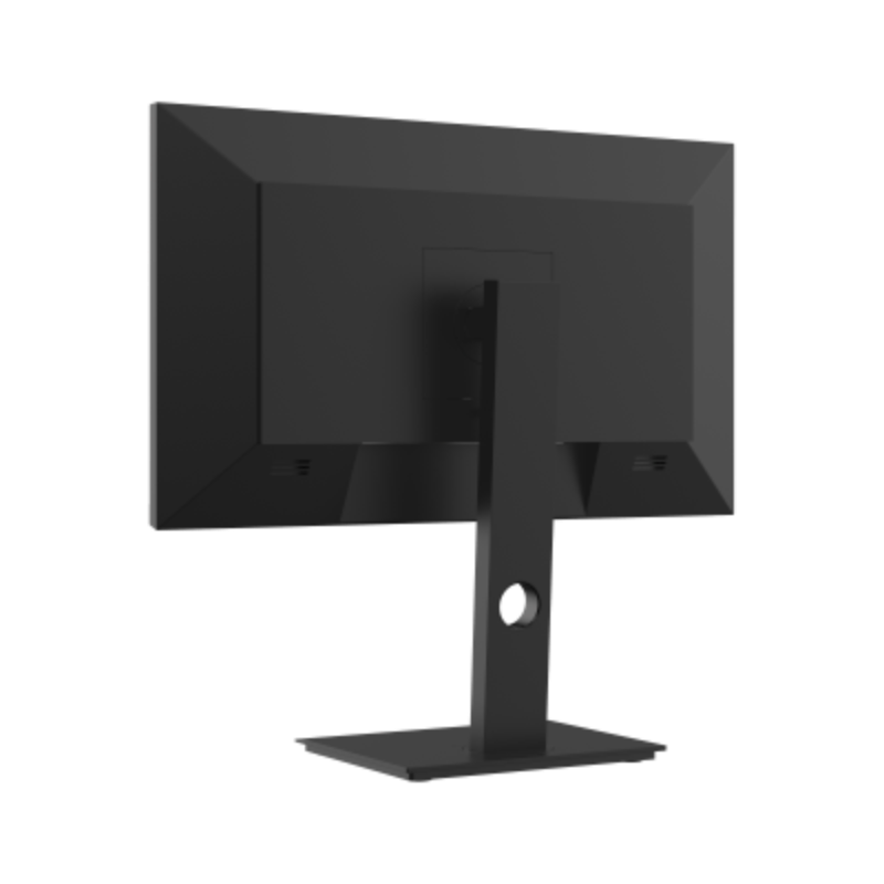 Black computer monitor on a white background