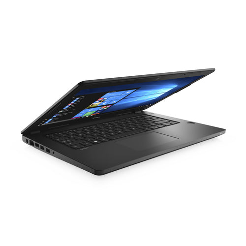 Black laptop on a white background