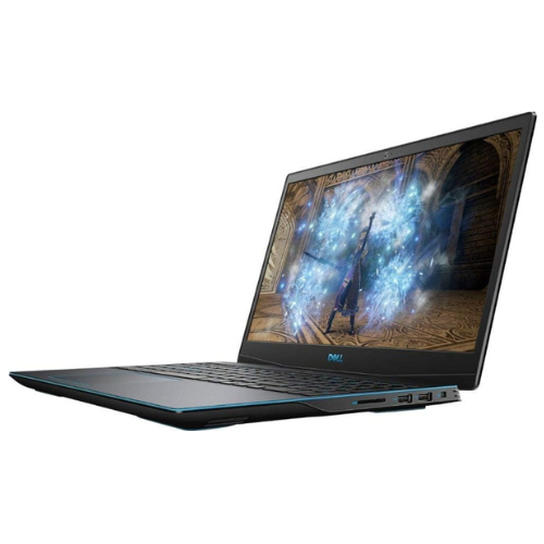 Laptop with a fantasy-themed screen on a white background
