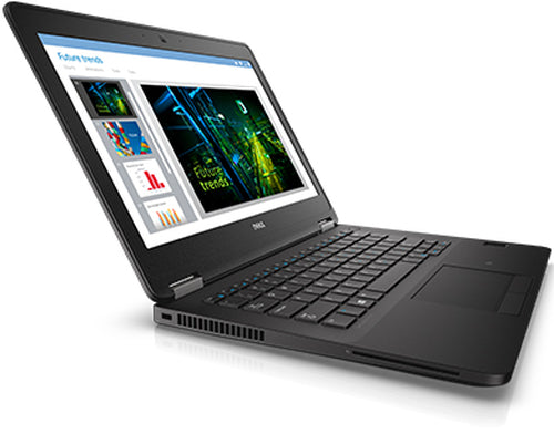 Black laptop on a white background