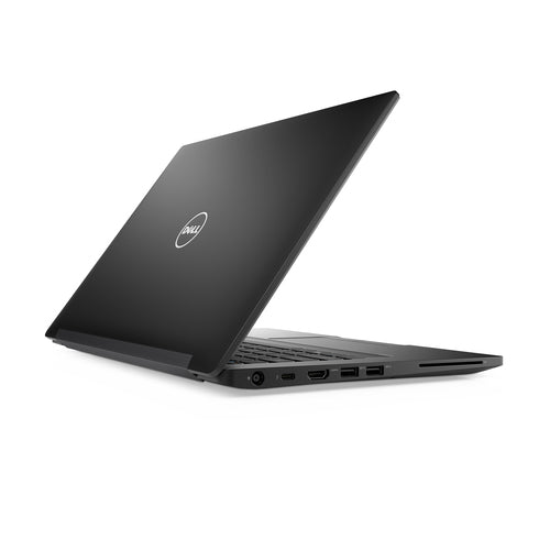 Black Dell laptop on a white background