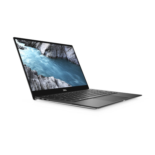 Laptop with a scenic display on a white background