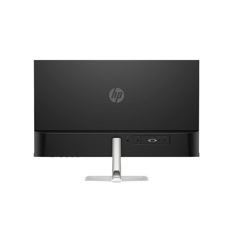 Black HP monitor on a white background