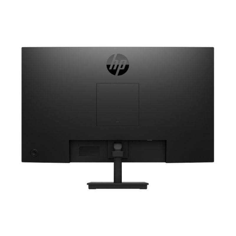 Black HP monitor on a white background
