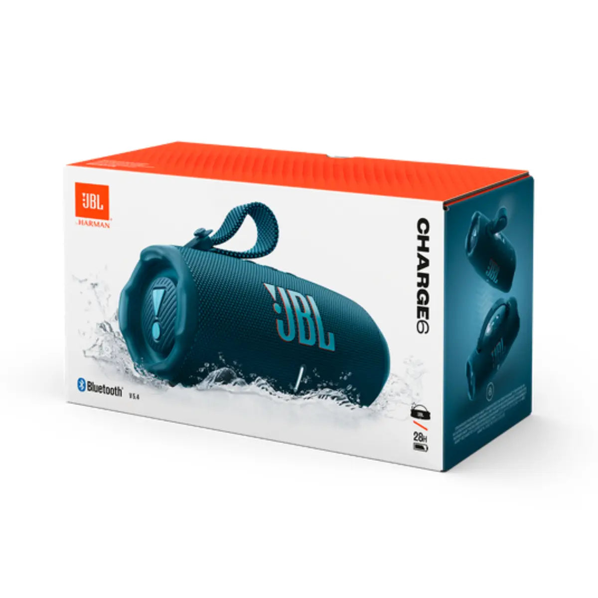 JBL Charge 6 Bluetooth speaker packaging on a white background