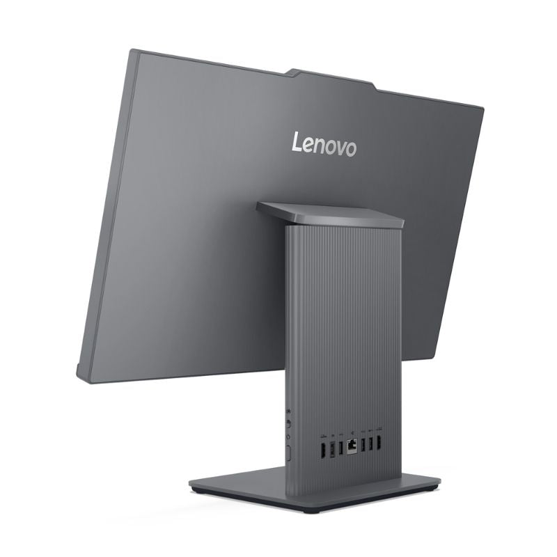 Lenovo computer monitor with stand on a white background
