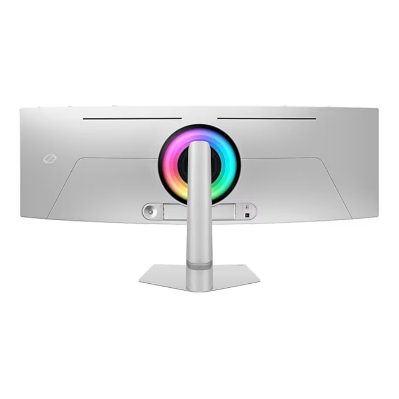 Monitor with RGB light on a white background