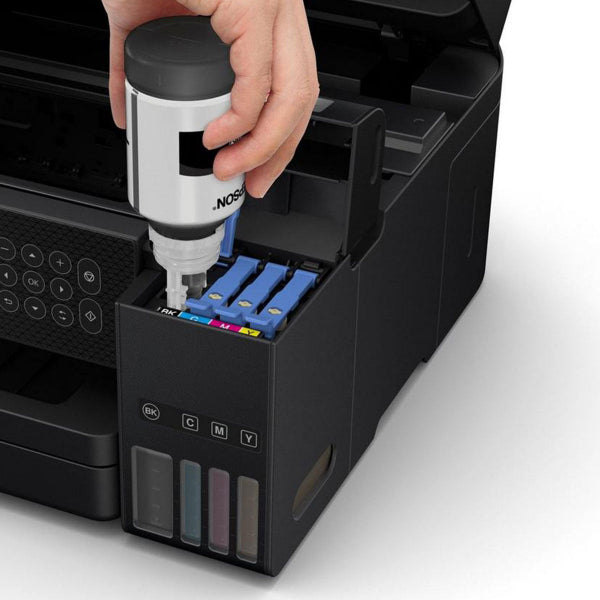 Close-up of Epson L6270 EcoTank ink levels