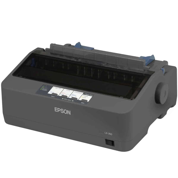 Epson lx 350 dot matrix printer on a white background