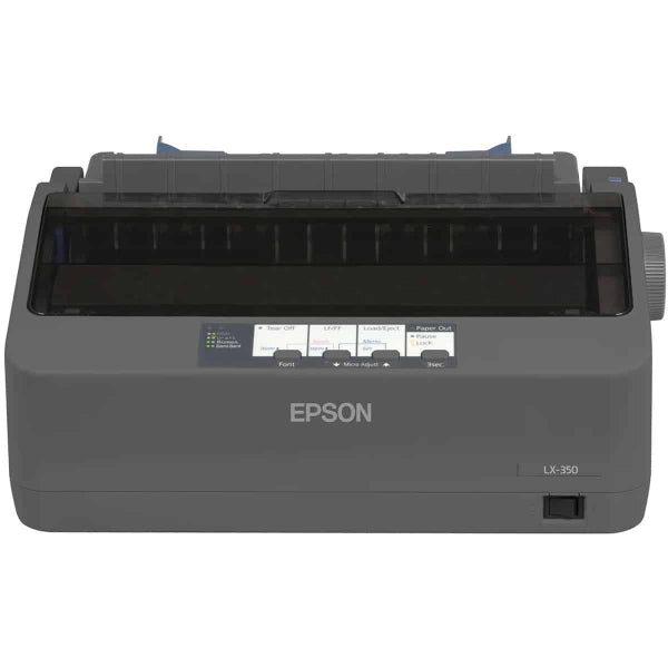 Epson LX-350 dot matrix printer front view on a white background