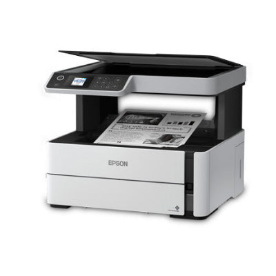Side view of Epson M2170 monochrome all-in-one printer