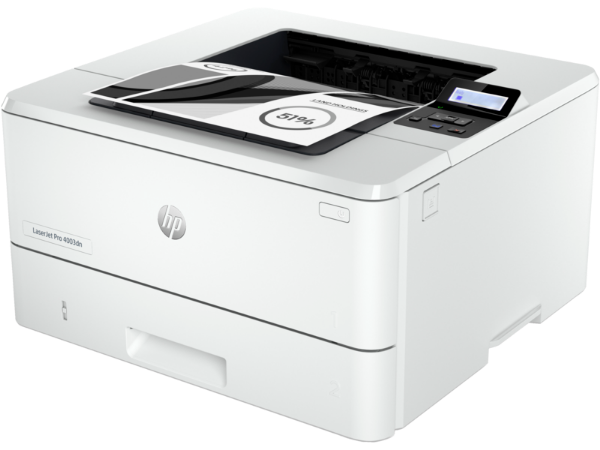 HP 4003dn laser printer on a white background