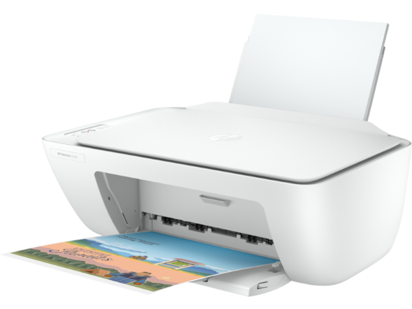 HP 2602sdn showing sharp printouts stacked neatly