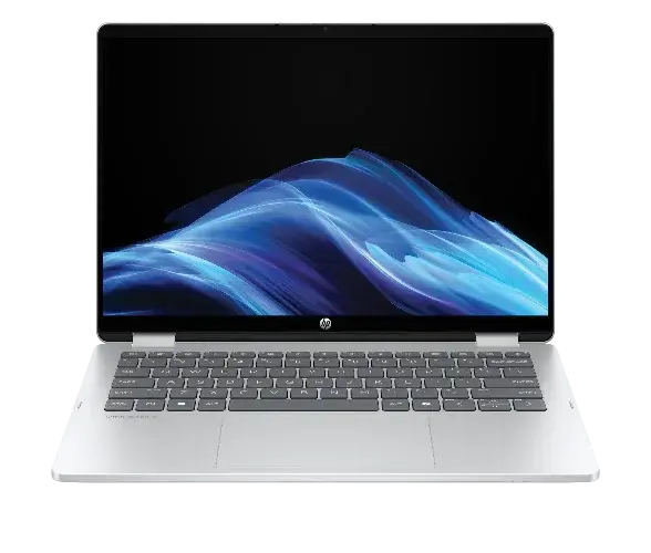HP Omnibook 5 Flip laptop with i7 processor, 16GB RAM, 512GB SSD, touchscreen display