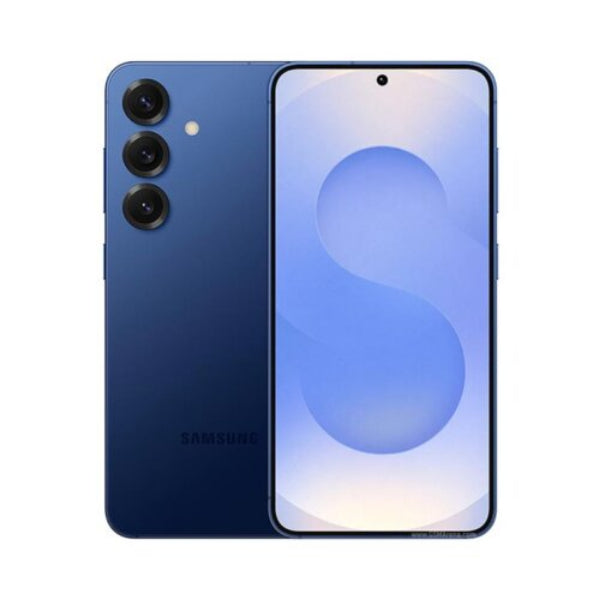 Samsung s25 256gb smartphone showing front and back on a white background
