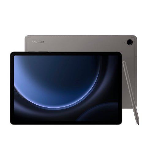 Samsung tablet with stylus on a white background