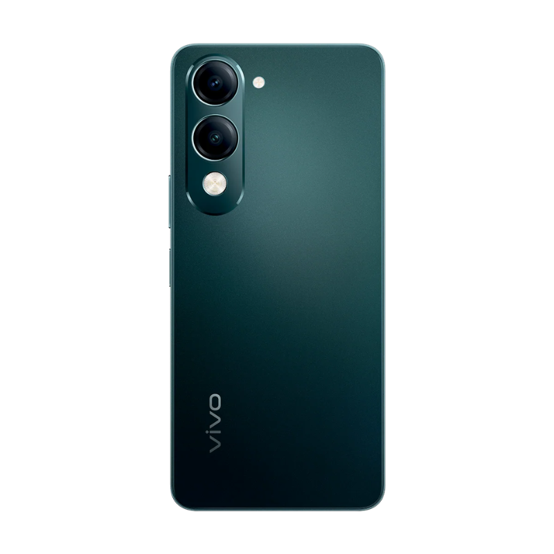 Green smartphone with 'vivo' branding on a white background