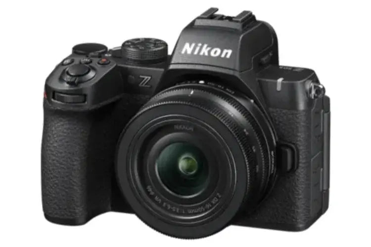 Nikon Z50 II mirrorless camera with 16-50mm lens, black compact digital camera for photography
