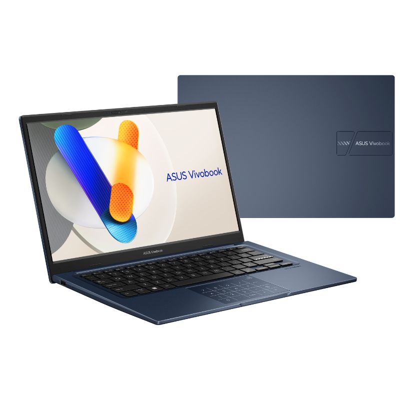 ASUS Vivobook laptop with screen protector on a white background