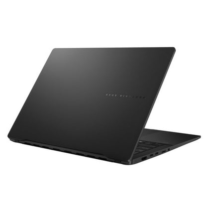 Black laptop with 'ASUS' branding on a white background