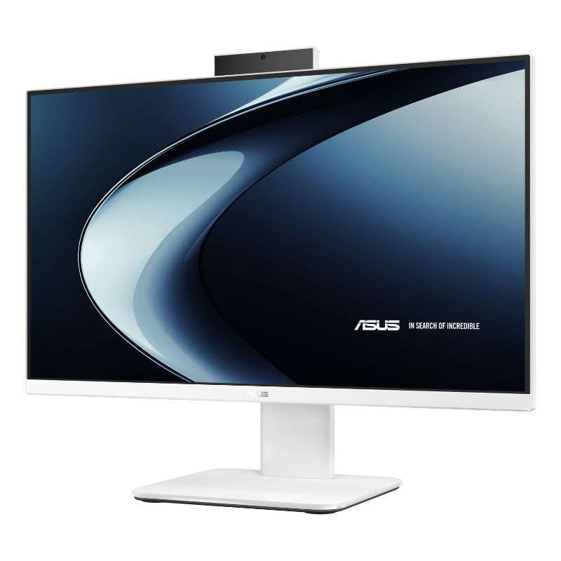 Asus monitor with a white base on a white background