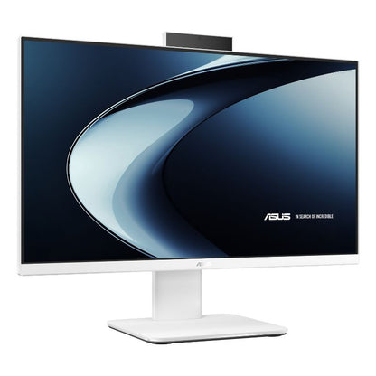 Asus monitor with a dark blue screen on a white background