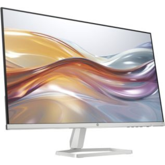 Computer monitor with colorful abstract design on the screen