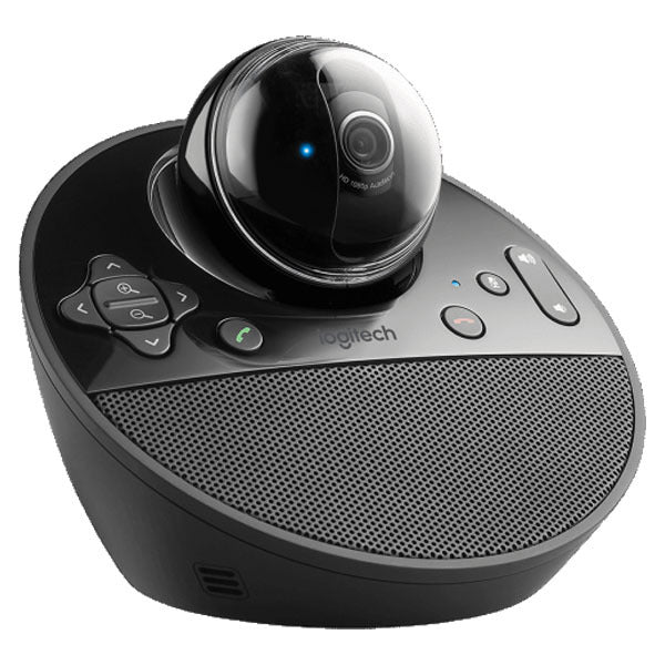 Logitech conference camera on a white background