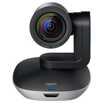 Logitech video conferencing camera on a white background