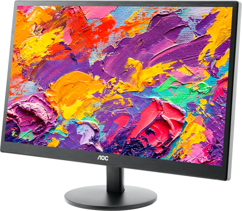 AOC E970SWN 18.5" HD Monitor - E970SWN with a colorful abstract design on the screen