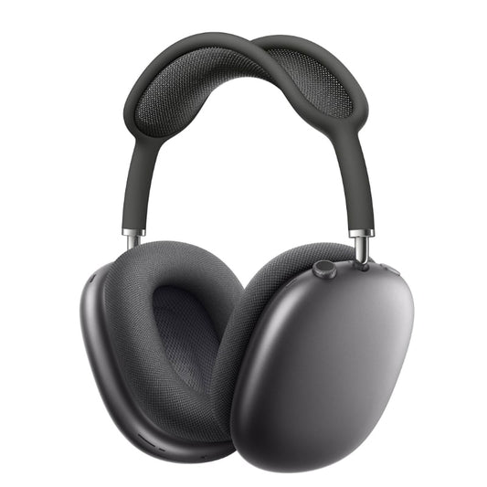 Black over-ear headphones on a white background