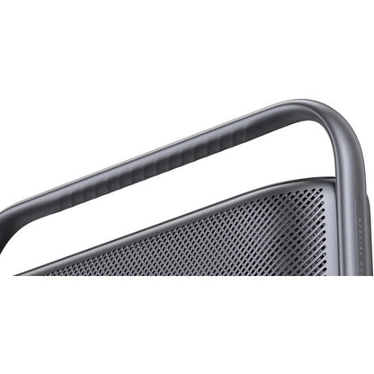 Close-up of a Anker Soundcore Motion X600 Wireless Speaker grille with a white background