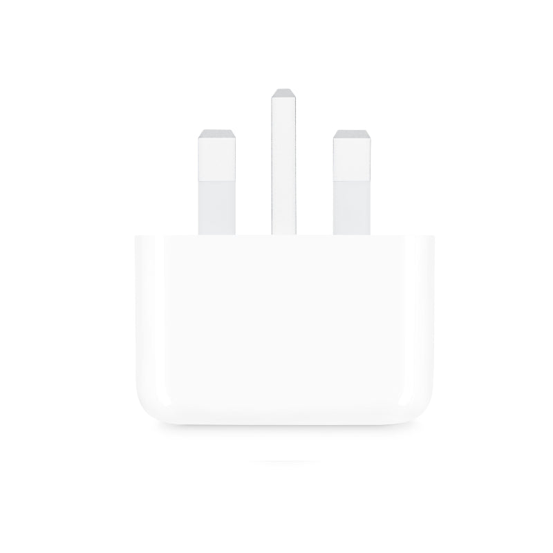 White power adapter on a white background