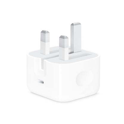 White power adapter on a white background