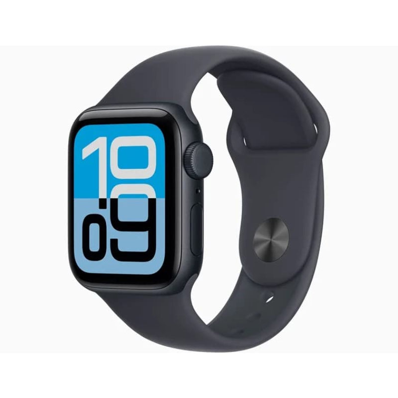 Smartwatch with a dark gray band on a white background