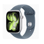 Smartwatch with a blue band on a white background