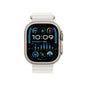 Smartwatch with a white band on a white background