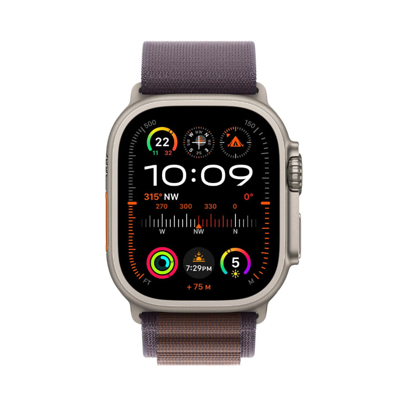 Smartwatch with a dark display on a white background
