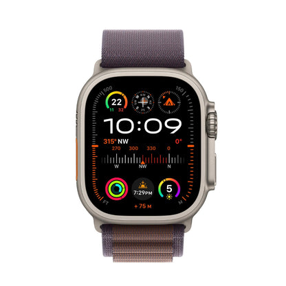 Smartwatch with a dark display on a white background