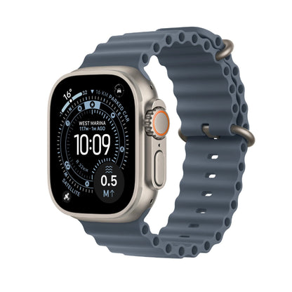 Smartwatch with a gray band on a white background