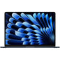 Laptop with a blue abstract design on the screen against a white background