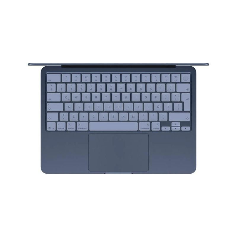 Dark blue keyboard cover with trackpad on a white background
