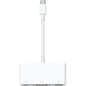 White adapter with multiple ports on a white background
