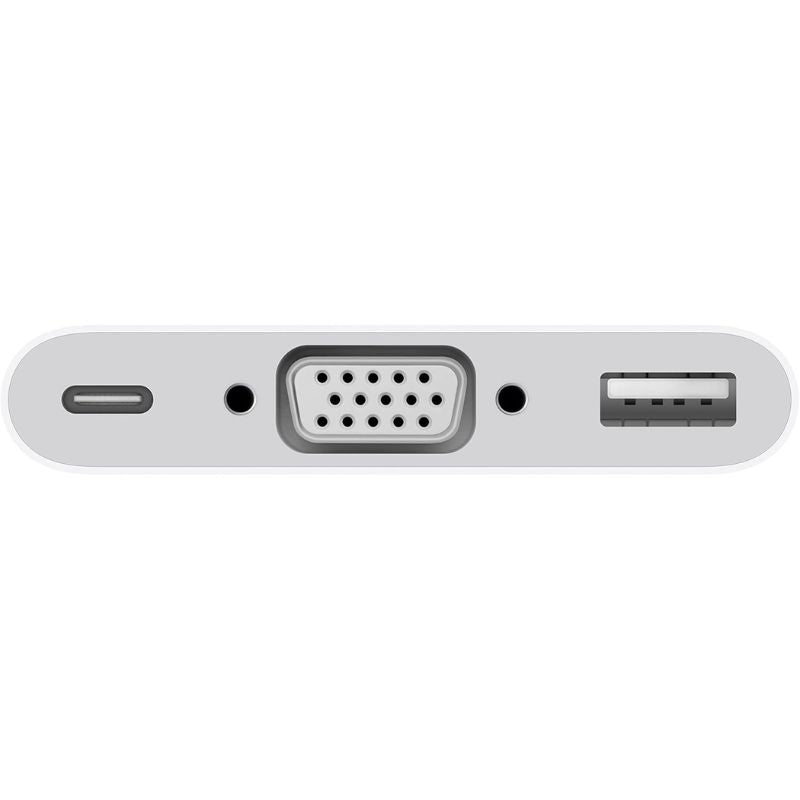 Computer peripheral with USB, VGA, and other ports on a white background