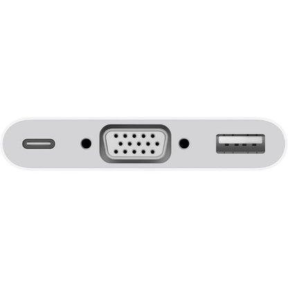 Computer peripheral with USB, VGA, and other ports on a white background