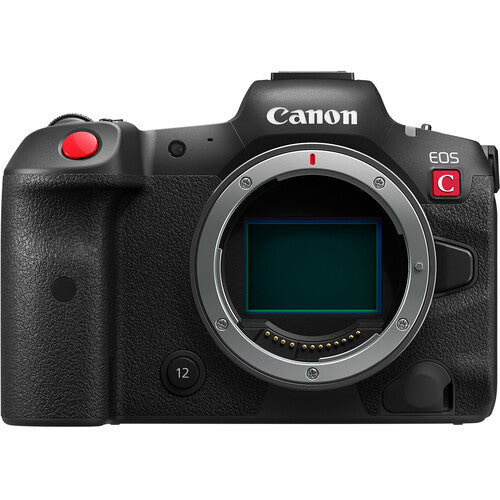 Canon camera body on a white background