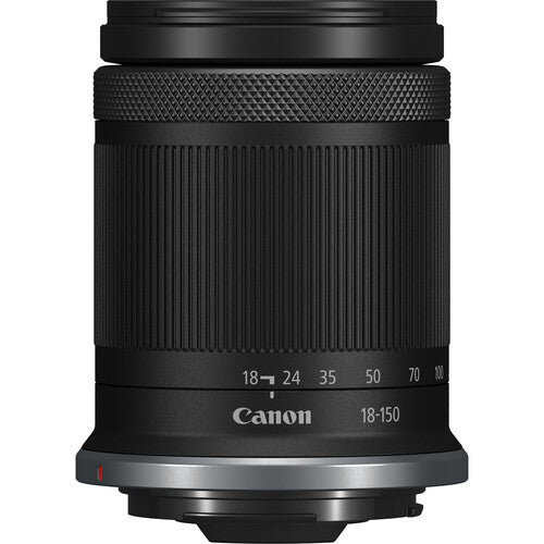 Canon EOS R7 camera lens on a white background