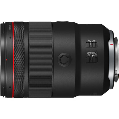 Camera lens with control buttons on a white background