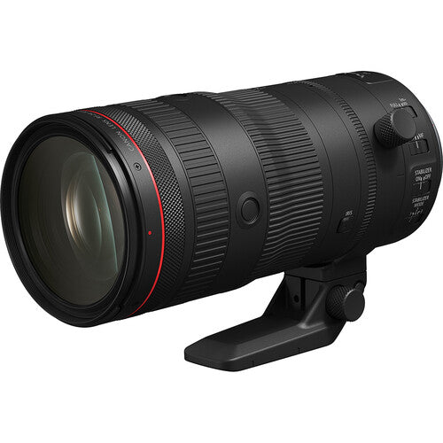 Camera lens with detailed text and branding on a white background